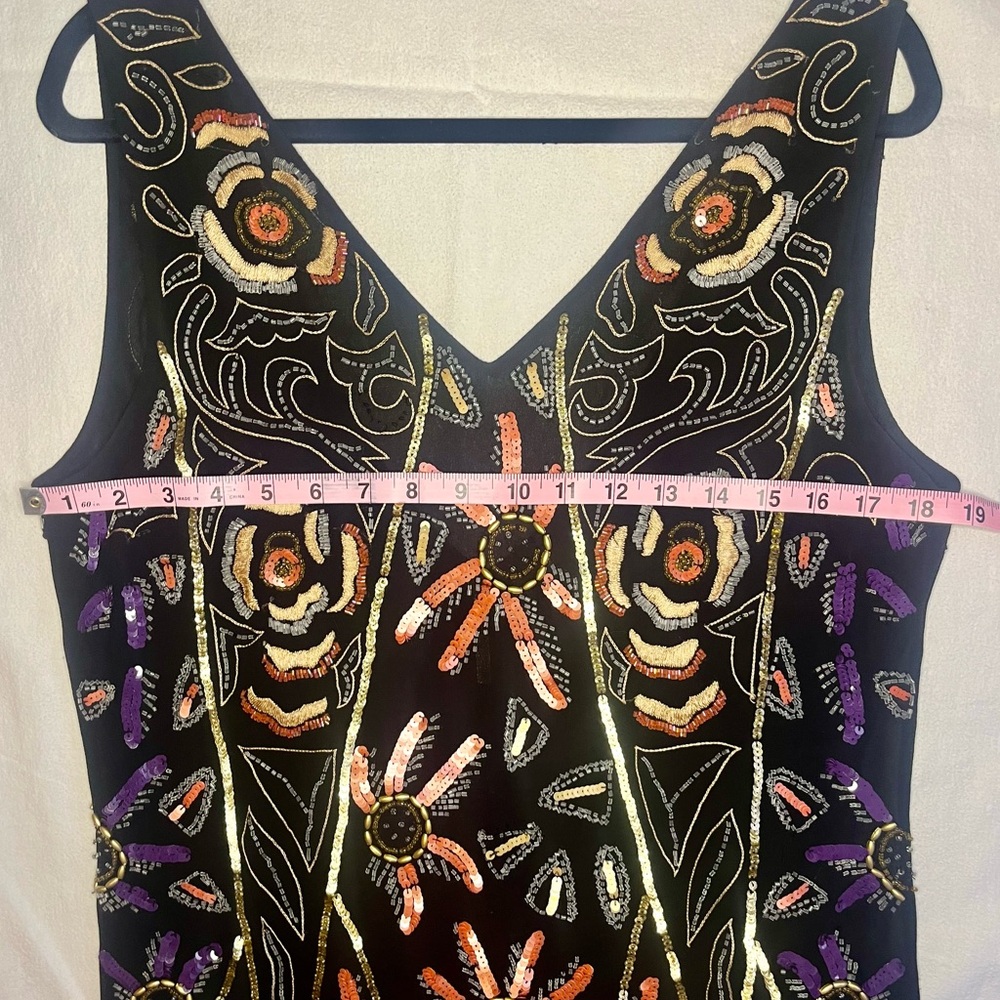Free People Like New Beautiful Beaded Shift Mini Dress! - Picture 6 of 8